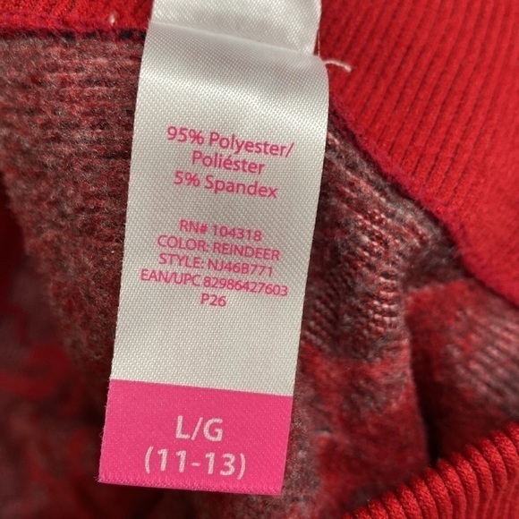 No Boundaries Girls Christmas Legging Reindeer Print Large 11-13 - Picture 10 of 10